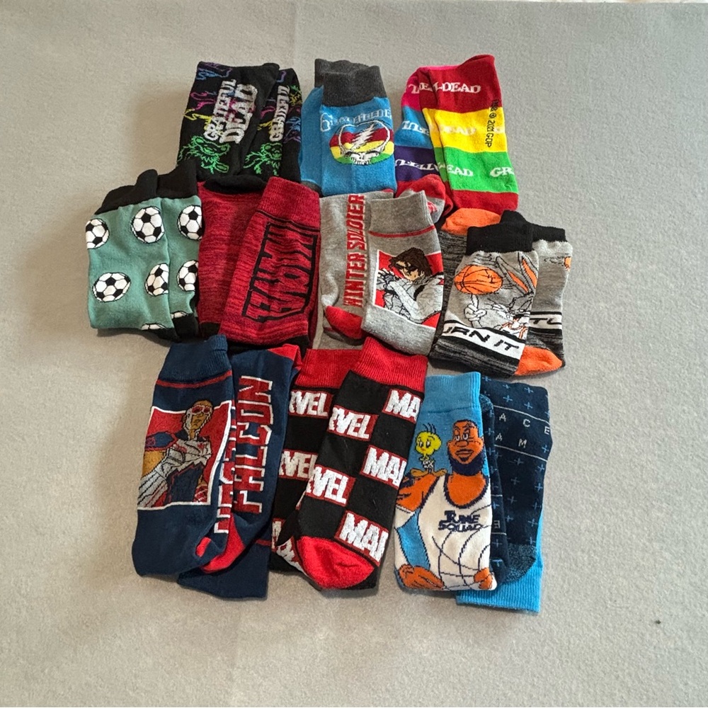 Marvel Casual Socks Colorful Graphic Designs